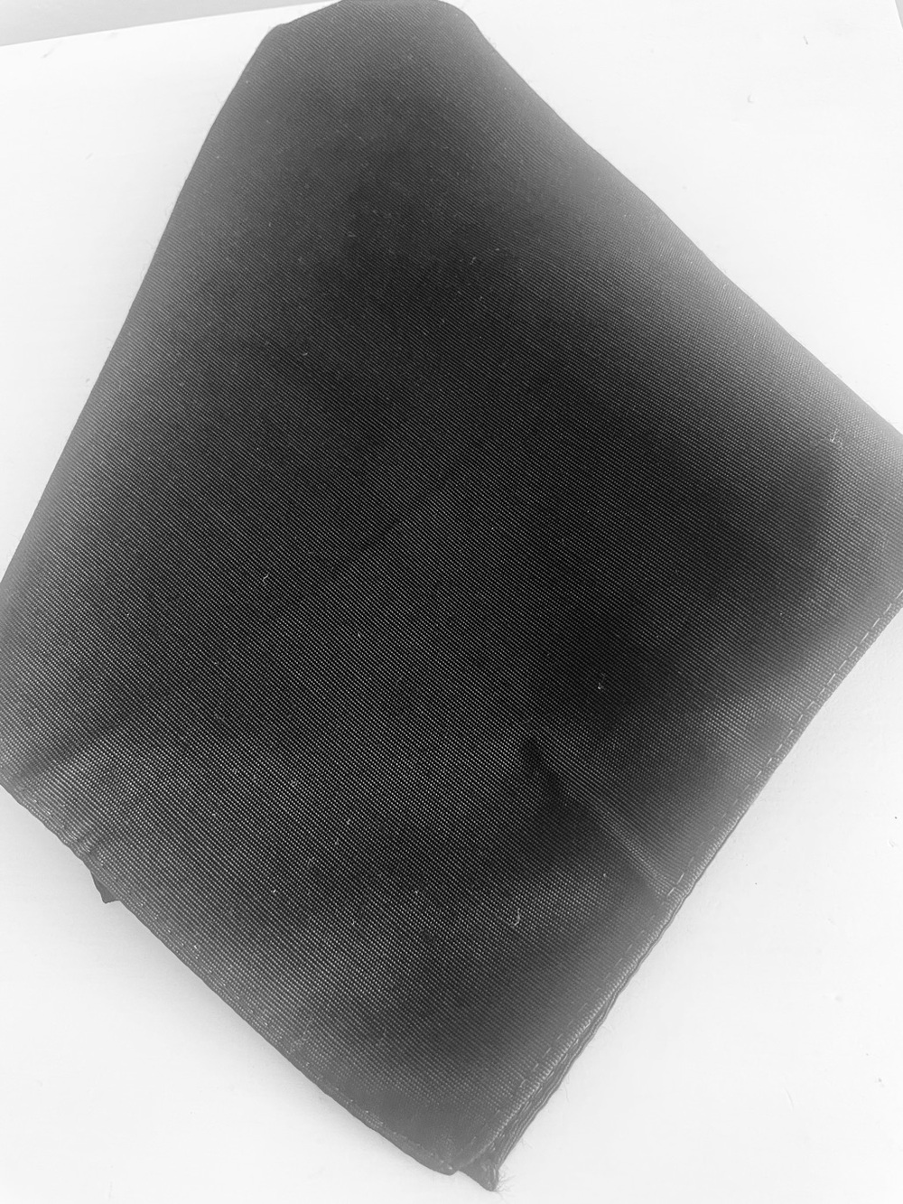 Black Crepe Pocket Square/Handkerchief  12x12 inches